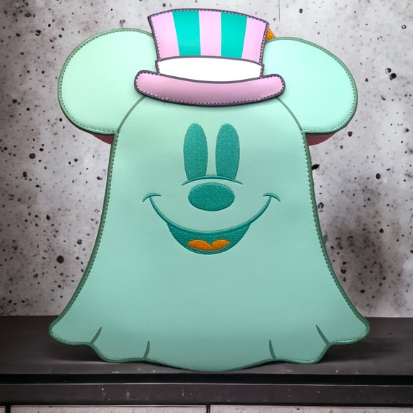 Pastel Ghost Minnie Mouse Glow-in-the-Dark Backpack and Matching Zip Wal… - Picture 3 of 9
